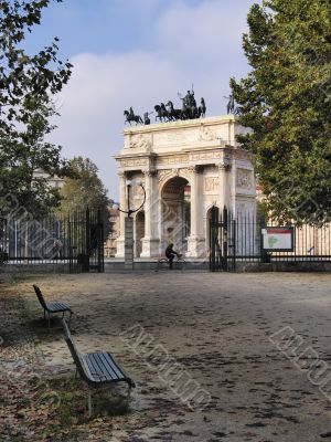 The Arch of Peace in Milan