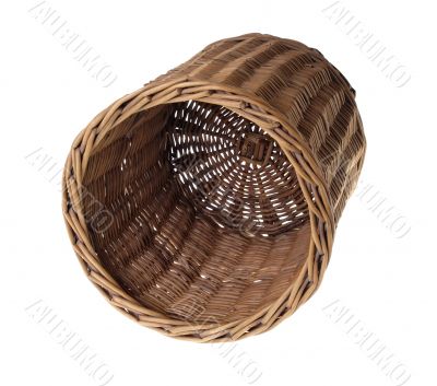 Wicker Basket On White Background