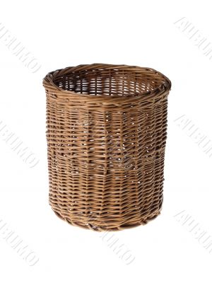 Wicker Basket On White Background