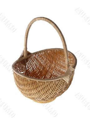 Wicker Basket On White Background Wicker Basket On White Background