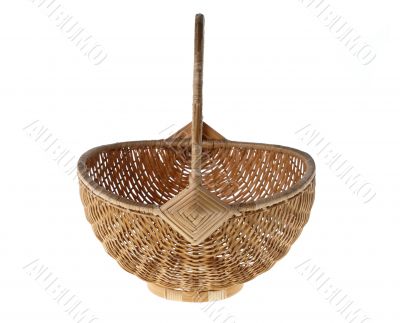 Wicker Basket On White Background