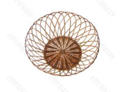 Wicker Basket On White Background