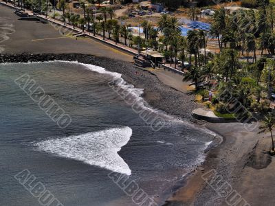 Beach of San Sebastian on Gomera Beach of San Sebastian on Gomera