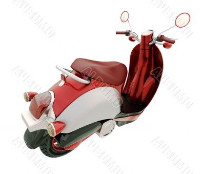 Classic scooter isolated