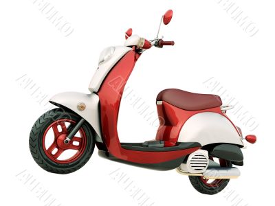 Classic scooter isolated
