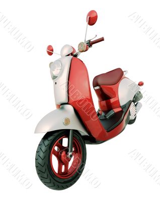 Classic scooter isolated