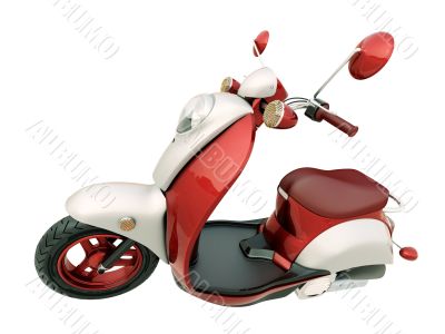 Classic scooter isolated