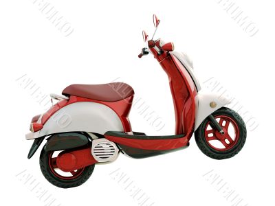 Classic scooter isolated