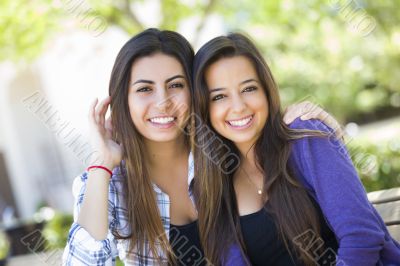 Mixed Race Young Adult Female Friends Portrait