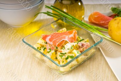 parma ham and potato salad