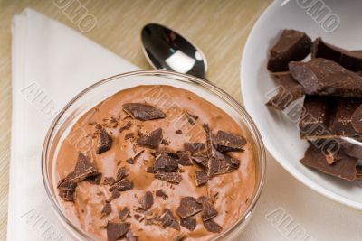 fresh homemade chocolate mousse