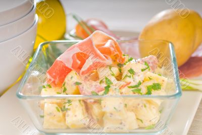 parma ham and potato salad