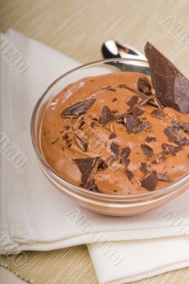 fresh homemade chocolate mousse