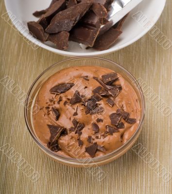 fresh homemade chocolate mousse