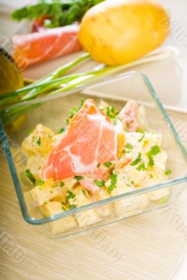 parma ham and potato salad