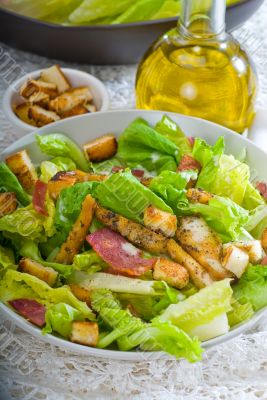 fresh homemade ceasar salad