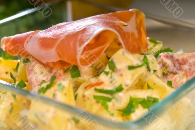 parma ham and potato salad