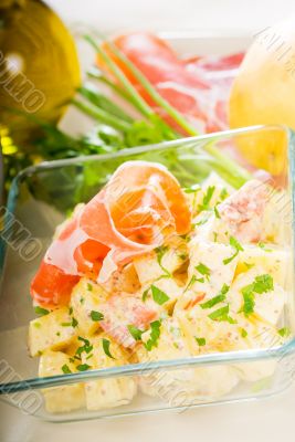 parma ham and potato salad