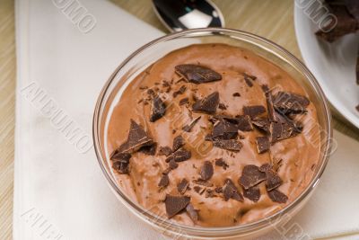 fresh homemade chocolate mousse