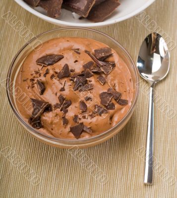 fresh homemade chocolate mousse