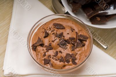 fresh homemade chocolate mousse
