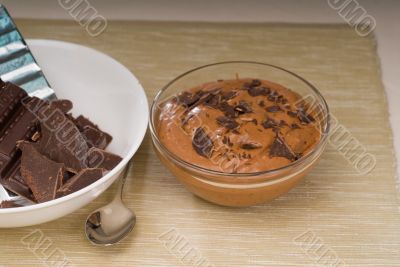 fresh homemade chocolate mousse