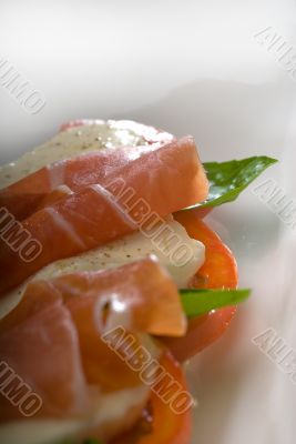 panini caprese and parma ham