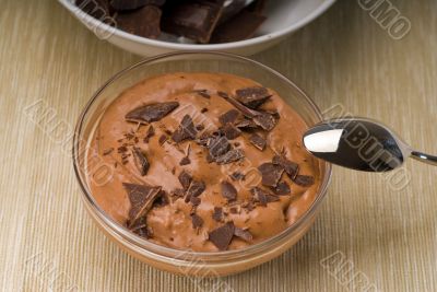 fresh homemade chocolate mousse