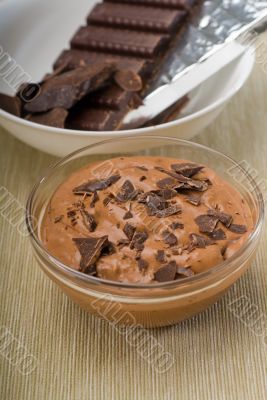 fresh homemade chocolate mousse