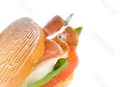 panini caprese and parma ham