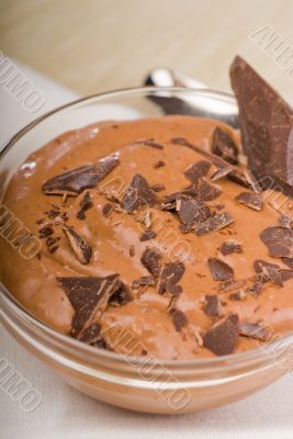 fresh homemade chocolate mousse