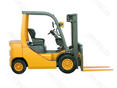 Forklift truck isolated