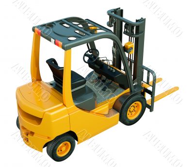 Forklift truck isolated