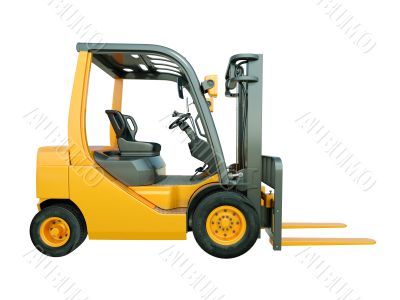 Forklift truck isolated