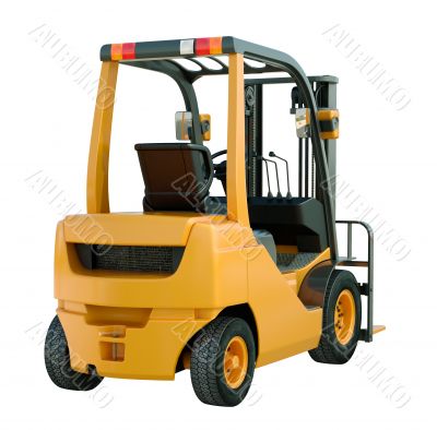 Forklift truck isolated