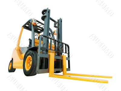 Forklift truck isolated