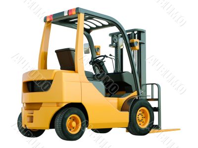 Forklift truck isolated
