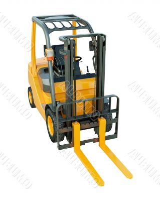 Forklift truck isolated