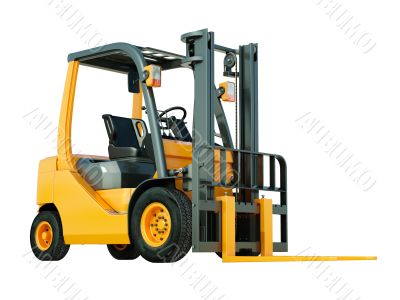 Forklift truck isolated