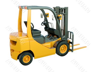 Forklift truck isolated