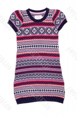 knitted tunic with scandinavian pattern