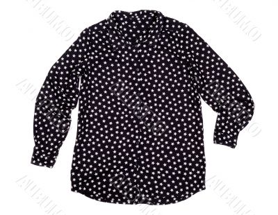 black shirt with white stars