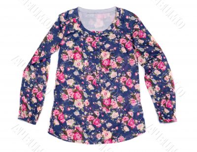 ladies blouse with floral print