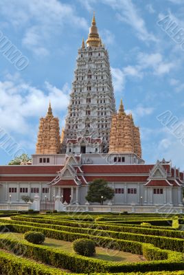 Vietnamese style temple in Thailand. Temple complex Wat Yan