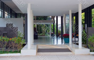 tropical hotel lobby on the island, Thailand