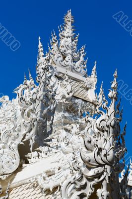roof of the building at the White Temple in Chiang Mai