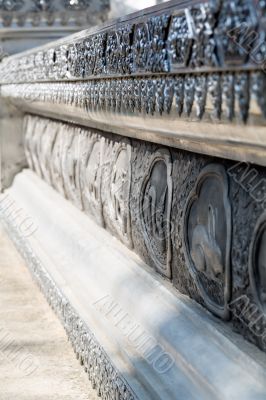 fragment of a silver temple Wat Sri Suphan