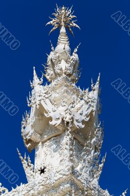 Exotic roof of the White Temple in Chiang Mai