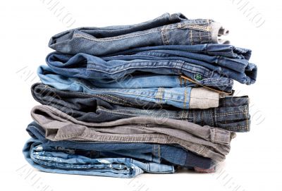 Stack of jeans