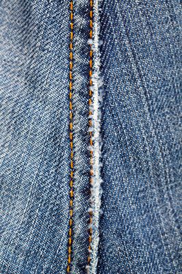 seam on denim